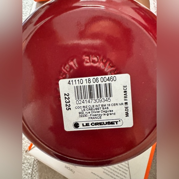 NIB Le Creuset | Rice Pot + Stoneware Inner Lid Cerise - Picture 10 of 11